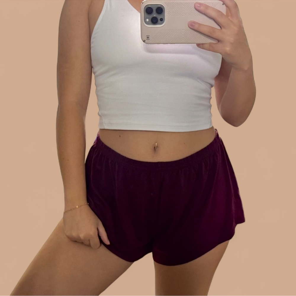 Burgundy Tencel Athleta lounge Shorts